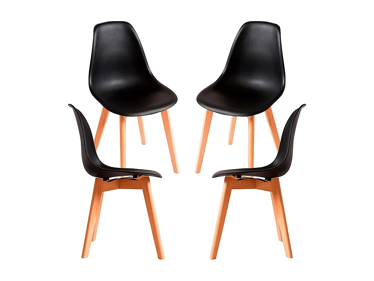 Packs Sillas Comedor - Pack 4 Sillas Kelen - Negro