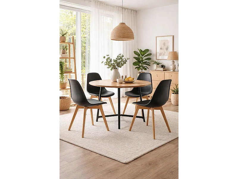 Packs Sillas Comedor - Pack 4 Sillas Kelen - Negro