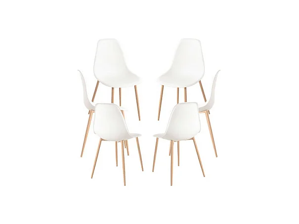 Packs Sillas Comedor - Pack 6 Sillas Mykle - Blanco
