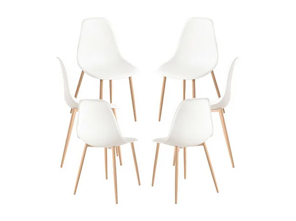 Packs Sillas Comedor - Pack 6 Sillas Mykle - Blanco