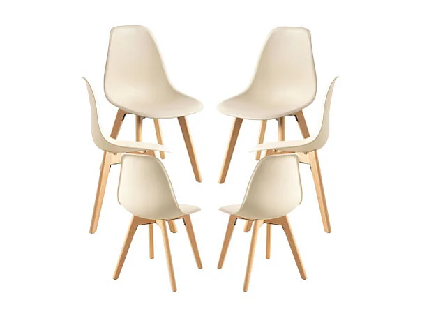 Packs Sillas Comedor - Pack 6 Sillas Kelen - Beige