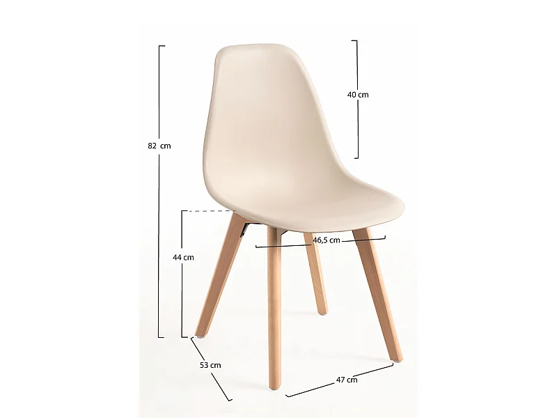Packs Sillas Comedor - Pack 6 Sillas Kelen - Beige