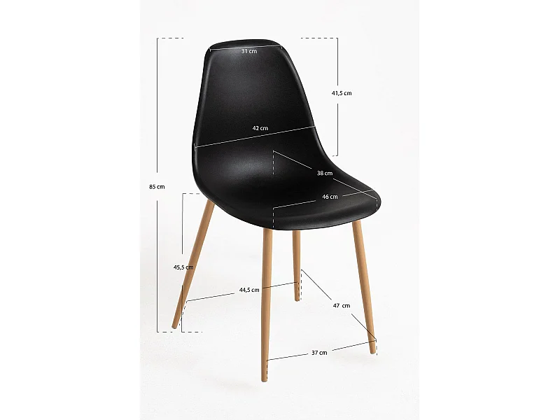 Sillas Comedor - Silla Mykle - Negro
