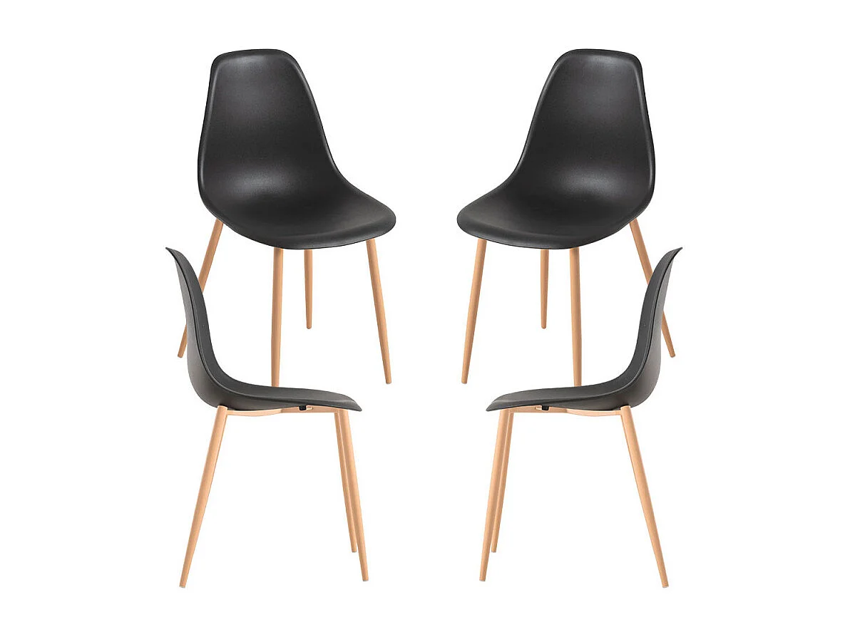 Packs Sillas Comedor - Pack 4 Sillas Mykle - Negro