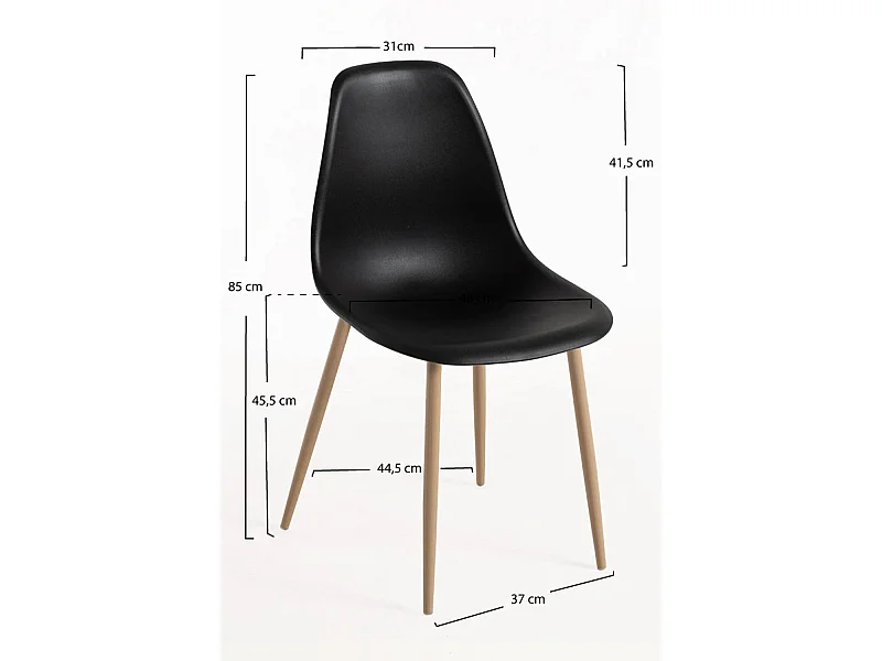 Packs Sillas Comedor - Pack 2 Sillas Mykle - Negro