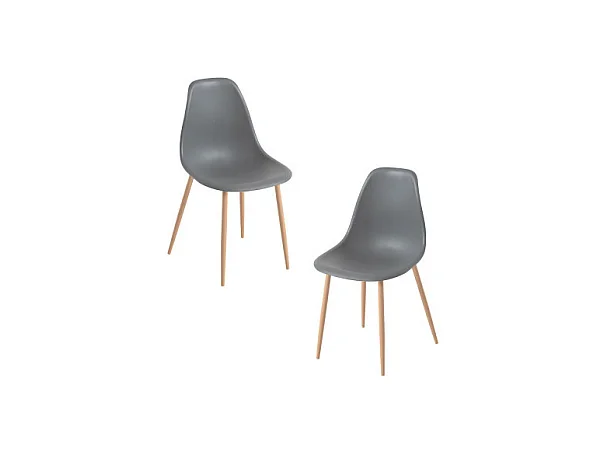 Packs Sillas Comedor - Pack 2 Sillas Mykle - Gris oscuro