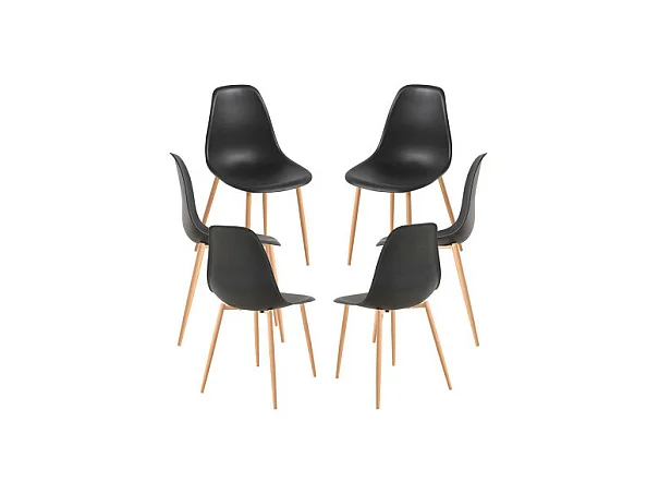 Packs Sillas Comedor - Pack 6 Sillas Mykle - Negro