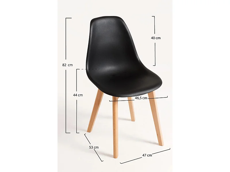 Packs Sillas Comedor - Pack 6 Sillas Kelen - Negro