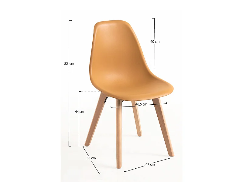 Packs Sillas Comedor - Pack 4 Sillas Kelen - Mostaza