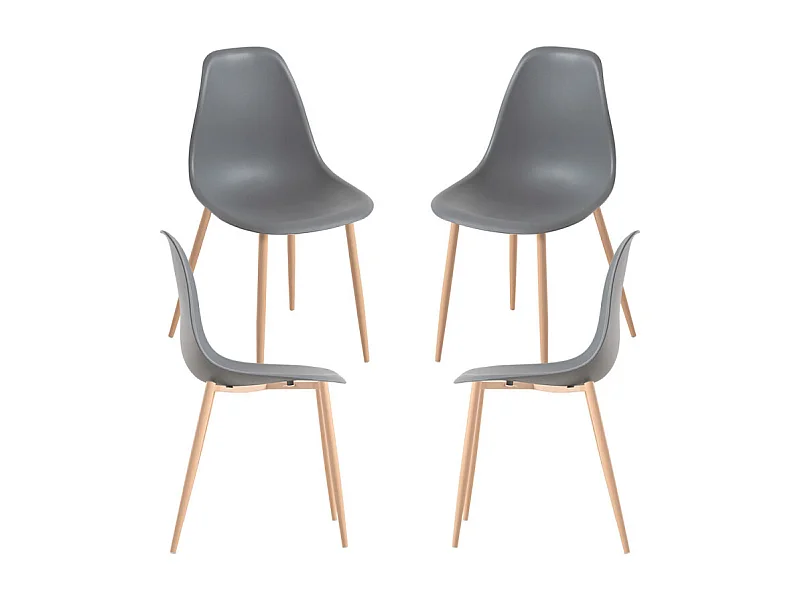 Packs Sillas Comedor - Pack 4 Sillas Mykle - Gris oscuro