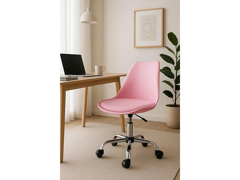 Silla de Oficina Neo en Rosa - Máxima Ergonomía - Ideal para Escritorio y Gaming