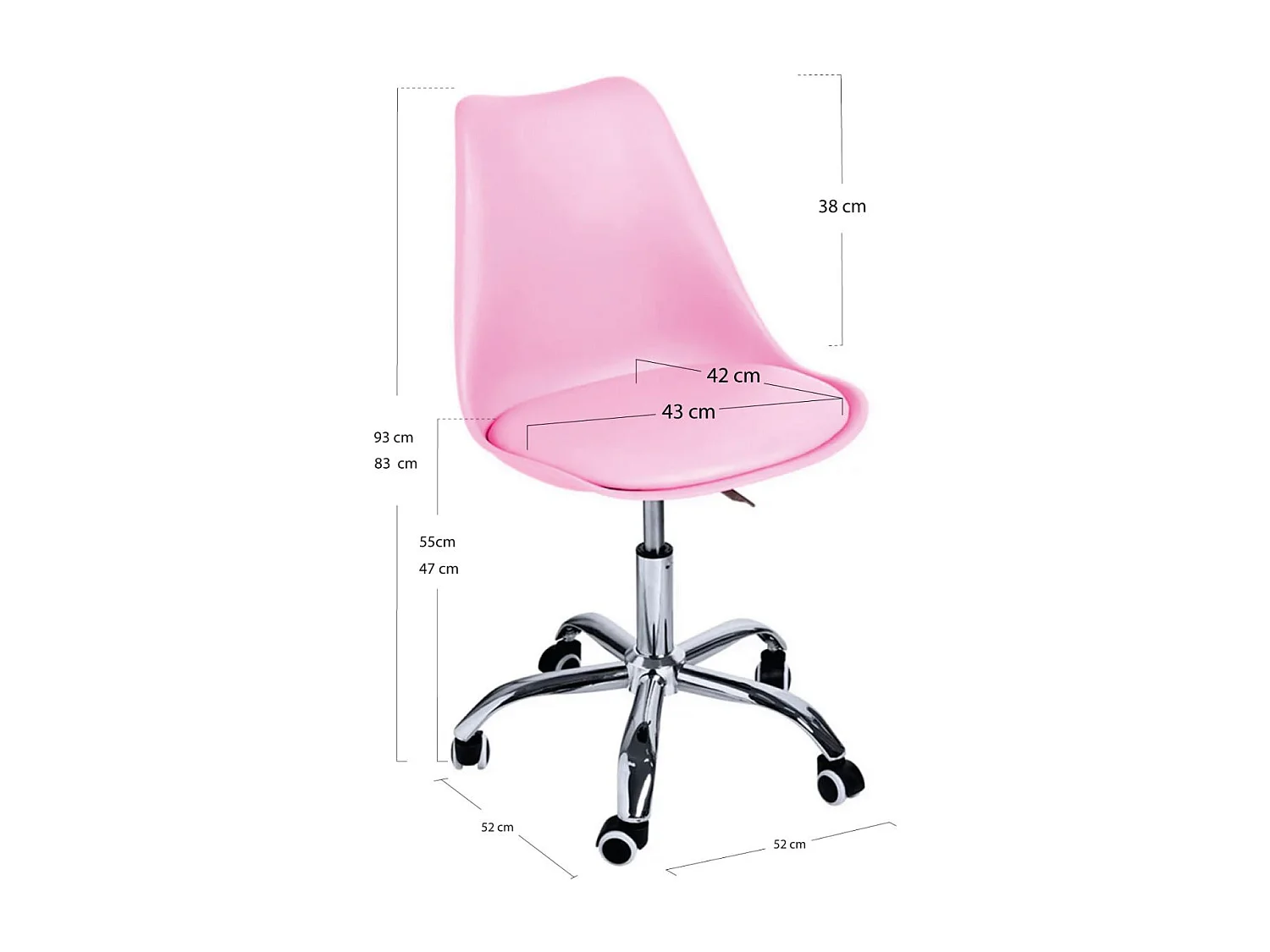 Silla de Oficina Neo en Rosa - Máxima Ergonomía - Ideal para Escritorio y Gaming