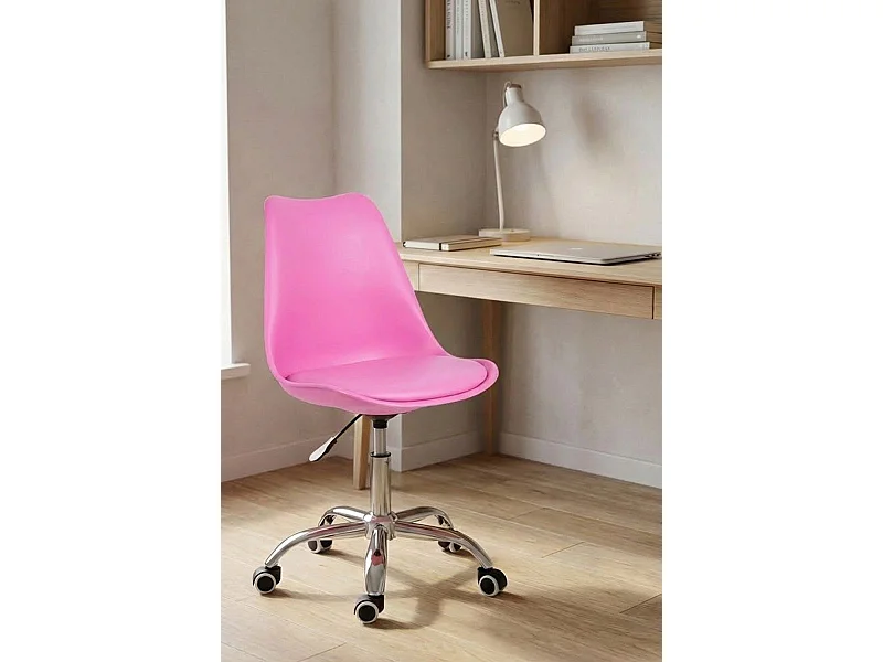Silla de Oficina Neo en Rosa - Máxima Ergonomía - Ideal para Escritorio y Gaming