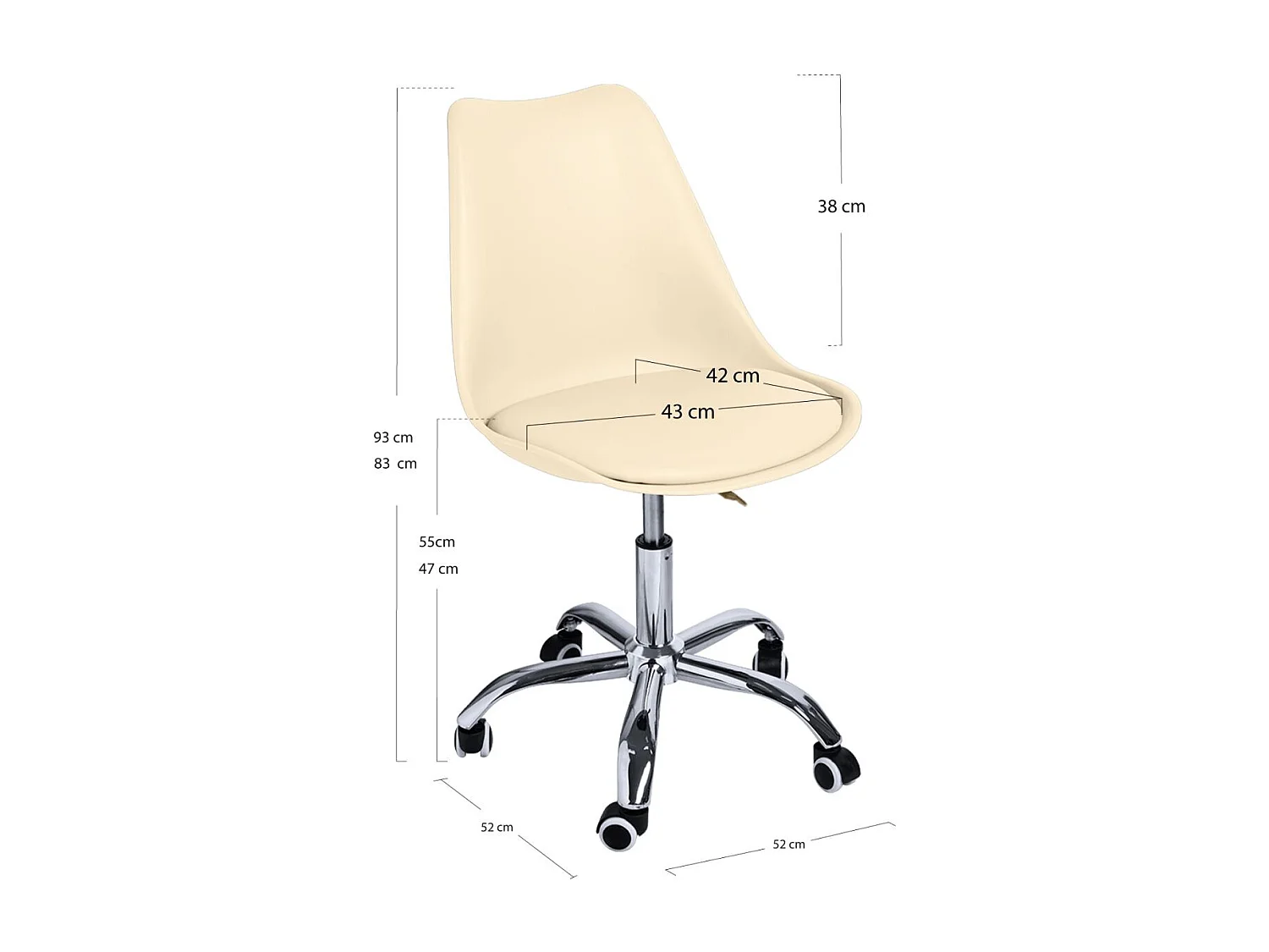 Silla de Oficina Neo en Beige - Máxima Ergonomía - Ideal para Escritorio y Gaming