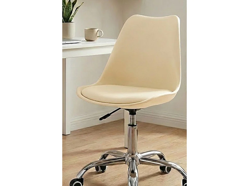 Silla de Oficina Neo en Beige - Máxima Ergonomía - Ideal para Escritorio y Gaming