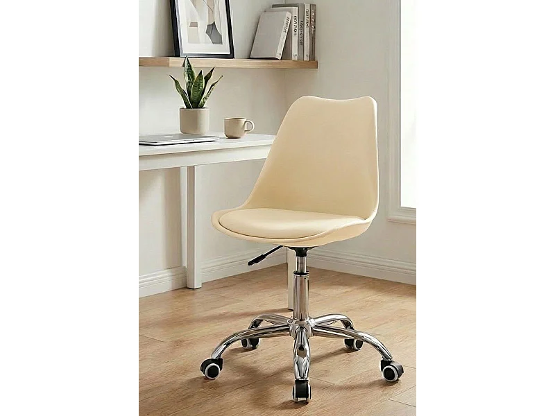 Silla de Oficina Neo en Beige - Máxima Ergonomía - Ideal para Escritorio y Gaming