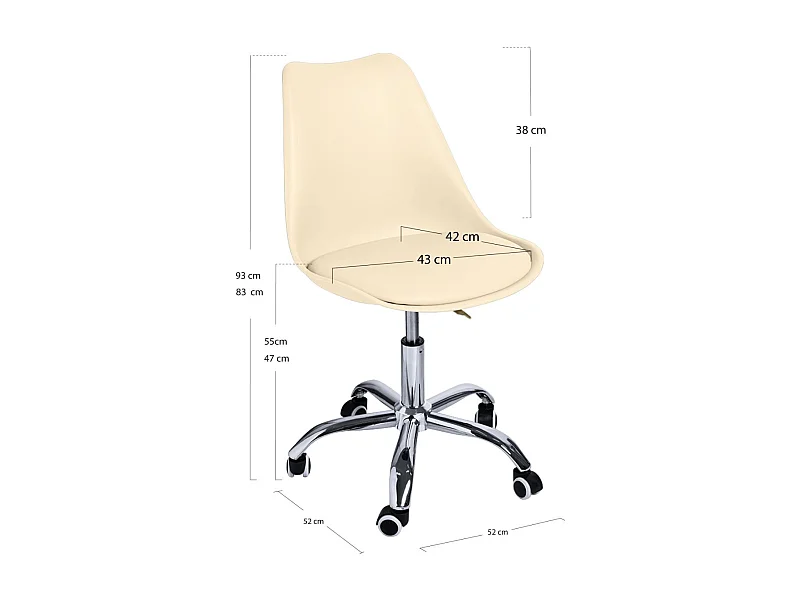 Silla de Oficina Neo en Beige - Máxima Ergonomía - Ideal para Escritorio y Gaming