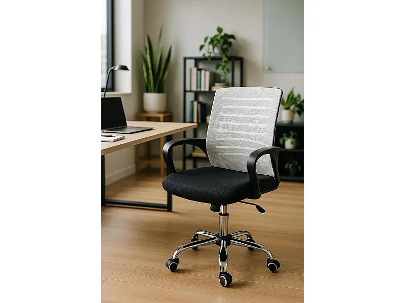 Silla de Oficina Blanca Visi - Máxima Ergonomía - Ideal para Escritorio y Gaming