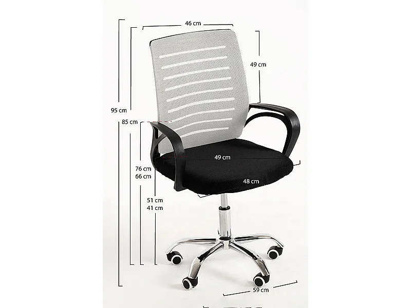 Silla de Oficina Blanca Visi - Máxima Ergonomía - Ideal para Escritorio y Gaming