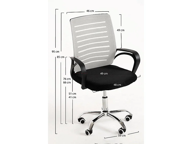 Silla de Oficina Blanca Visi - Máxima Ergonomía - Ideal para Escritorio y Gaming