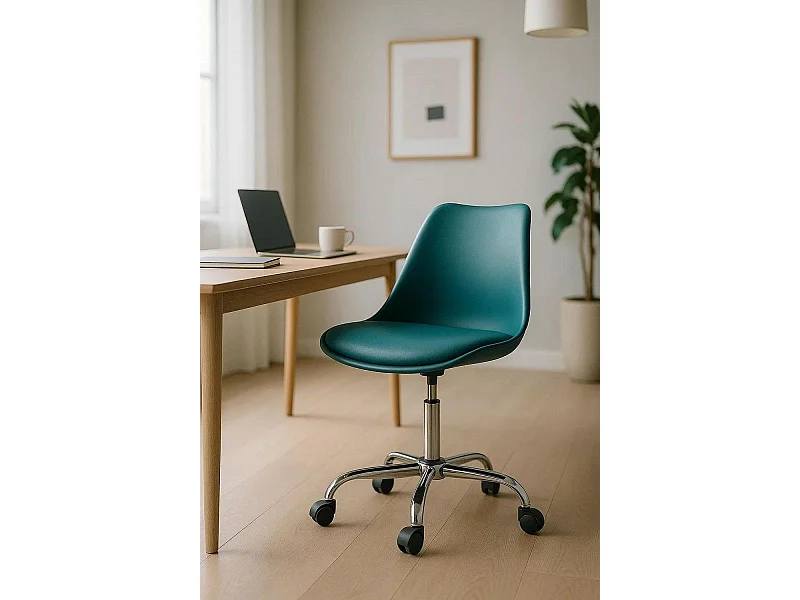 Silla de Oficina Neo en Verde azulado - Máxima Ergonomía - Ideal para Escritorio y Gaming