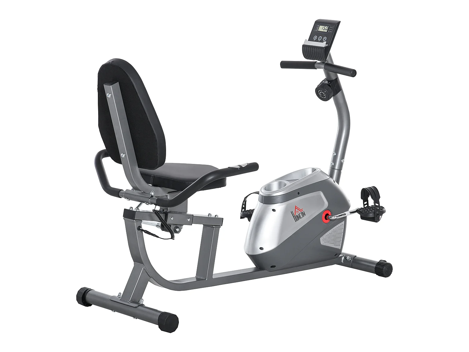 Bicicleta estática gris 136x62.5x98 cm HOMCOM