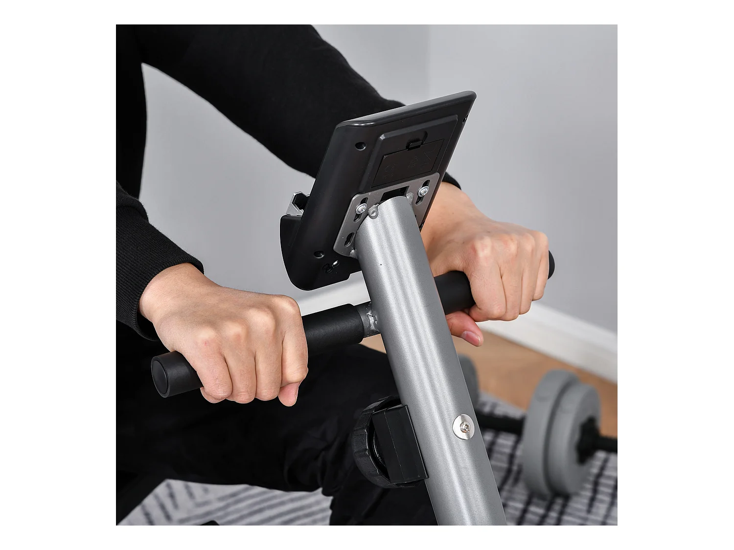 Bicicleta estática gris 136x62.5x98 cm HOMCOM