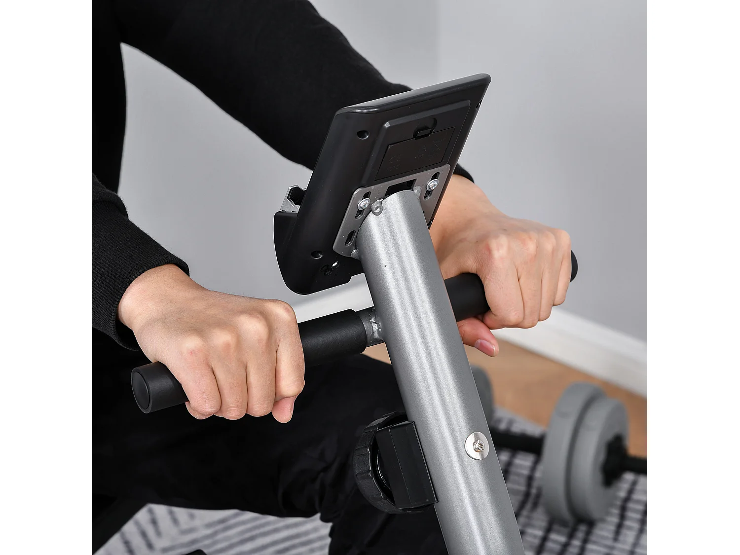 Bicicleta estática gris 136x62.5x98 cm HOMCOM