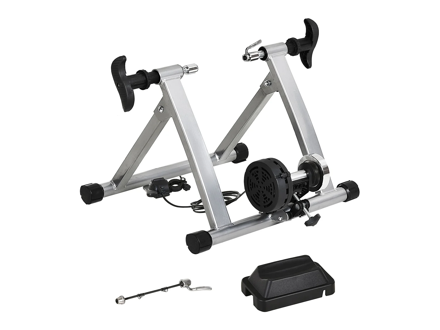 Rodillo entrenamiento bicicleta plata 54.5x47.2x39.1 cm HOMCOM