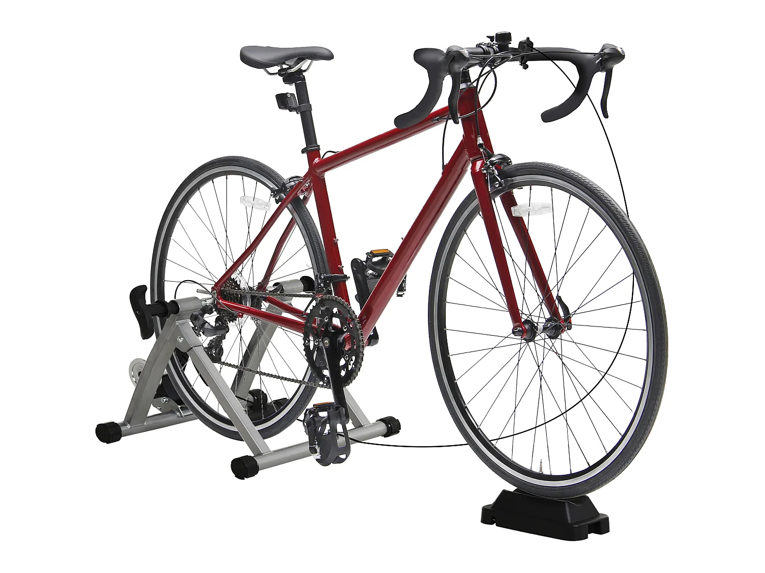 Rodillo entrenamiento bicicleta plata 54.5x47.2x39.1 cm HOMCOM