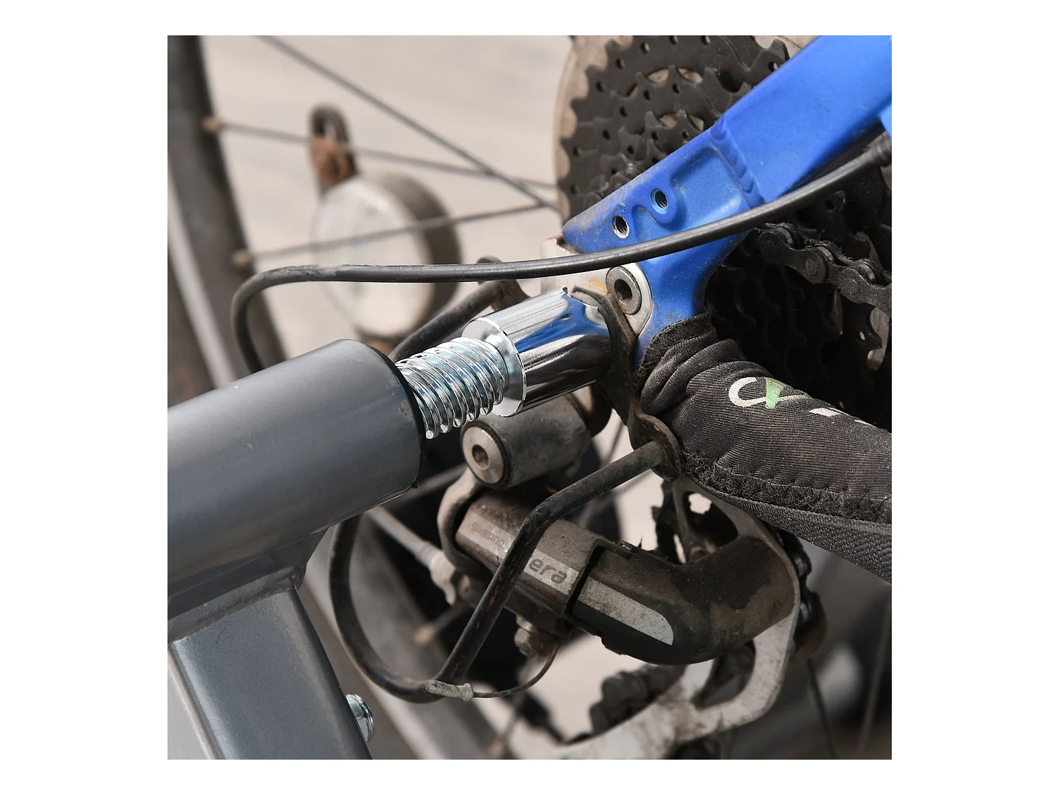 Rodillo entrenamiento bicicleta plata 54.5x47.2x39.1 cm HOMCOM