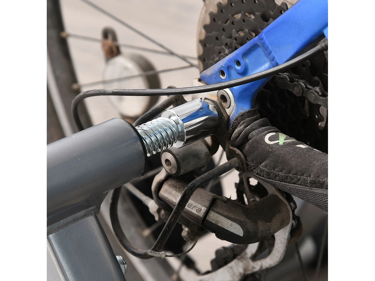 Rodillo entrenamiento bicicleta plata 54.5x47.2x39.1 cm HOMCOM