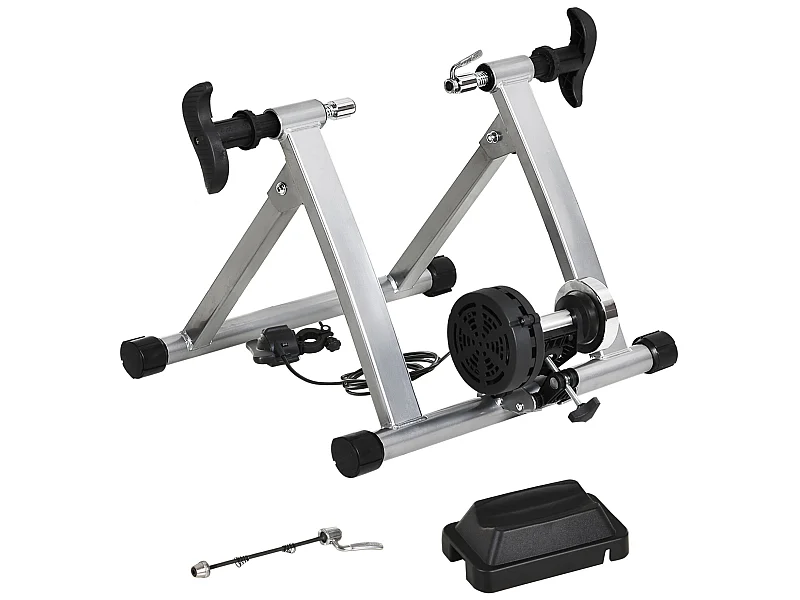 Rodillo entrenamiento bicicleta plata 54.5x47.2x39.1 cm HOMCOM