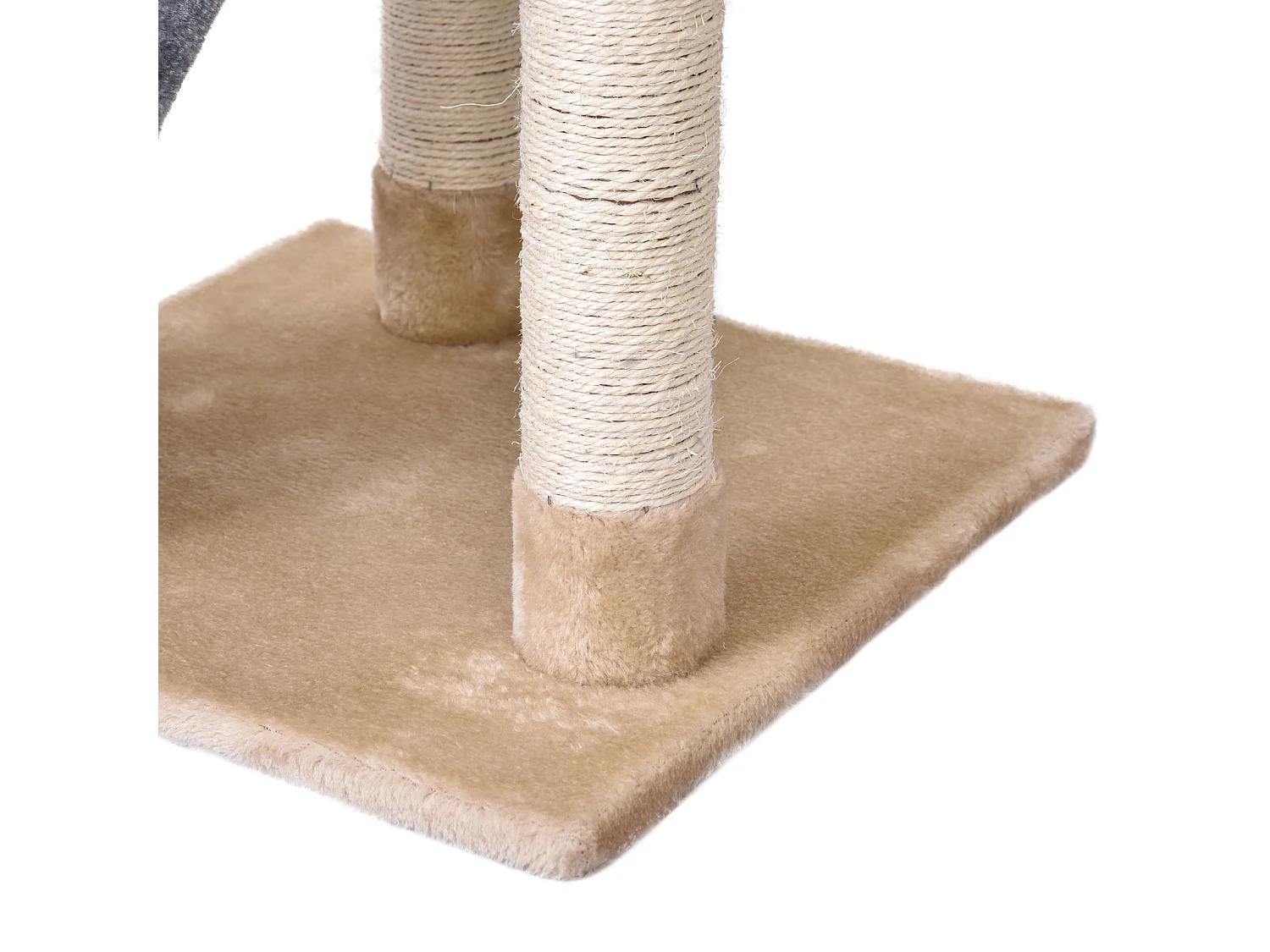 Árbol para gatos grey and beige 40x40x98 cm PawHut