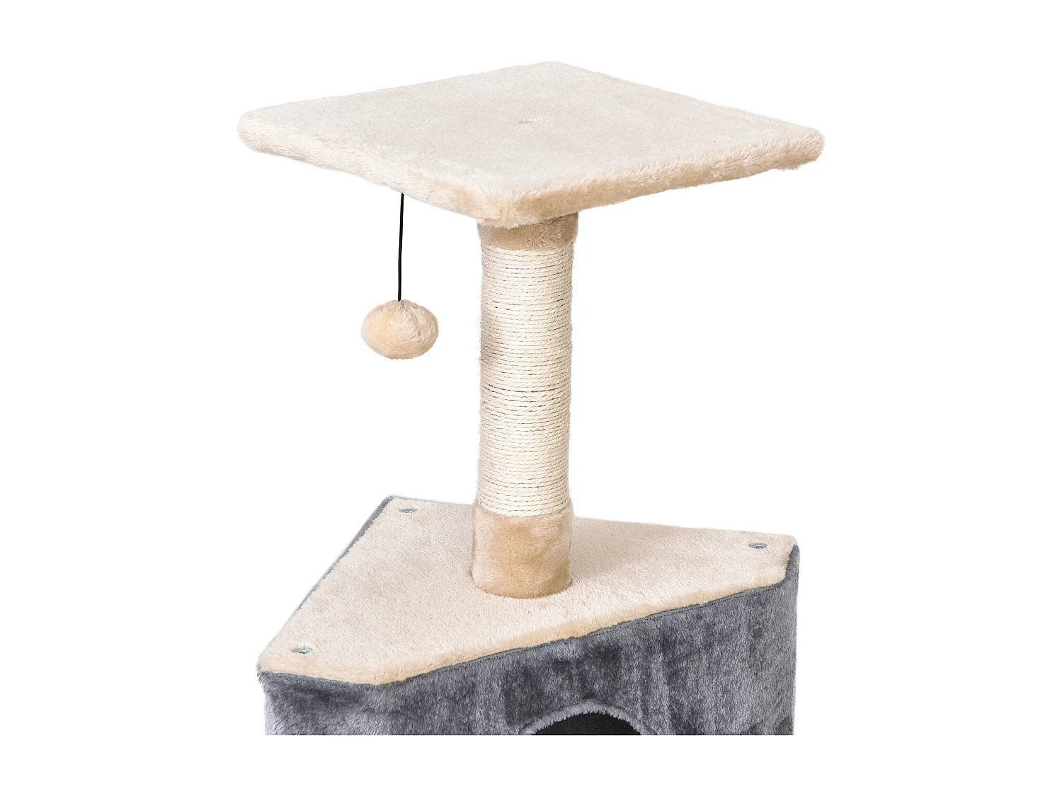 Árbol para gatos grey and beige 40x40x98 cm PawHut