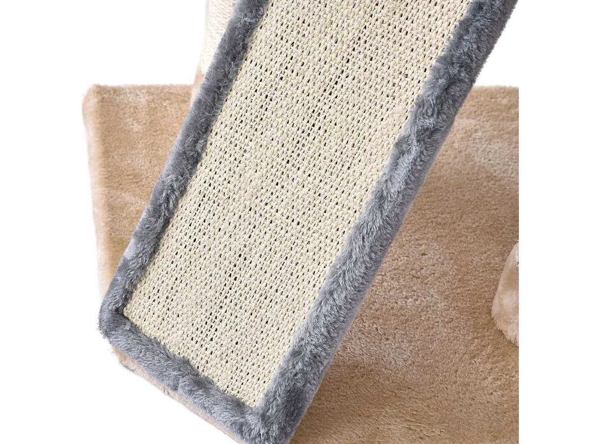 Árbol para gatos grey and beige 40x40x98 cm PawHut