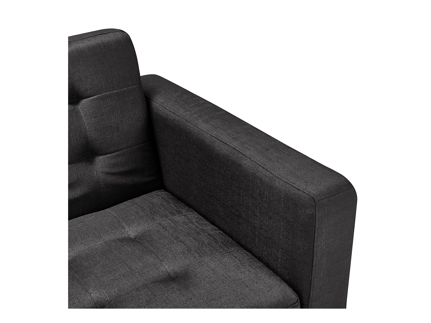 Schlafsofa ABERDEEN Samtstoff Schwarz 3-Sitzer