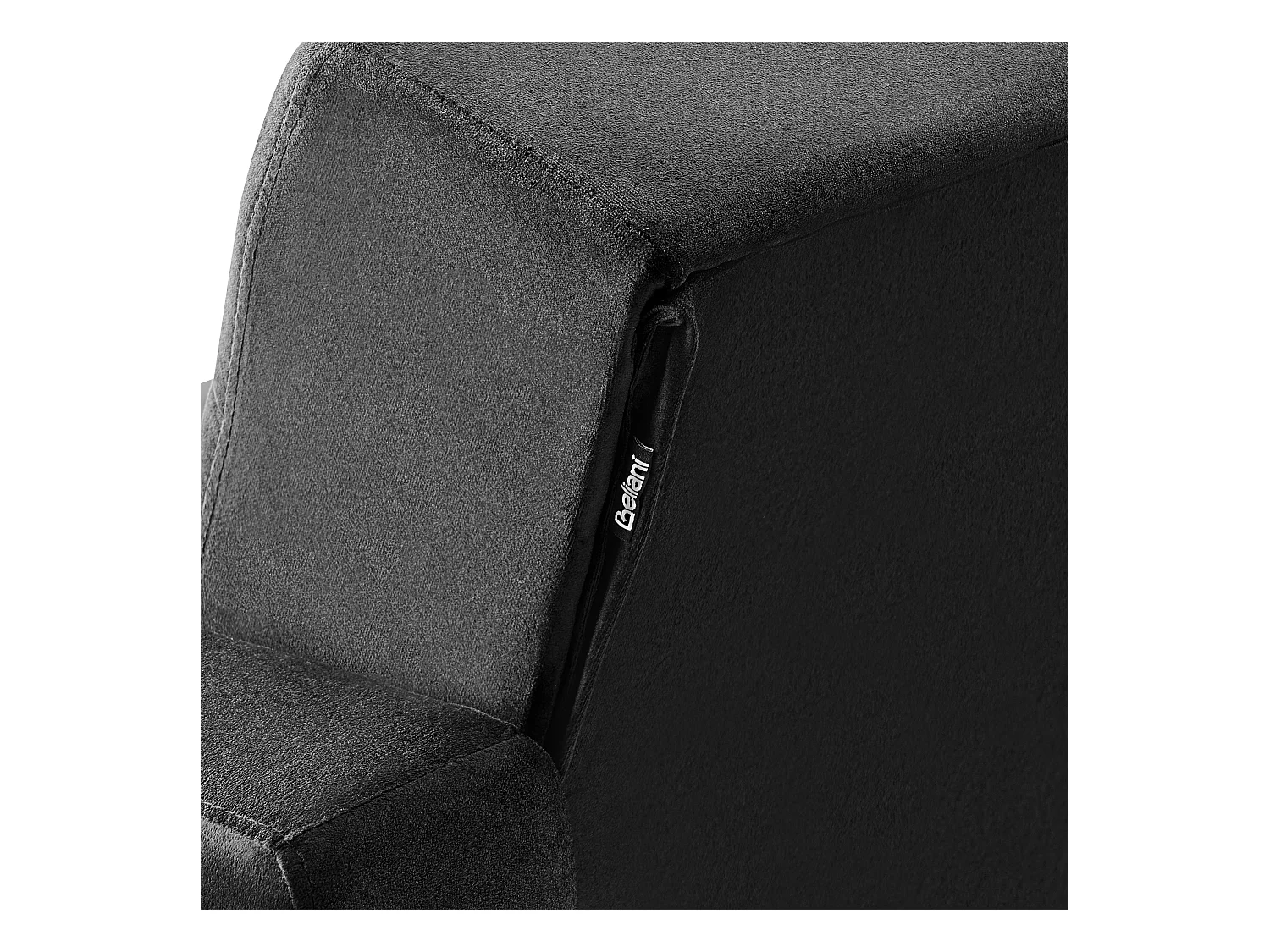 Sofa rozkładana ABERDEEN Welur Czarny dla 3 osób