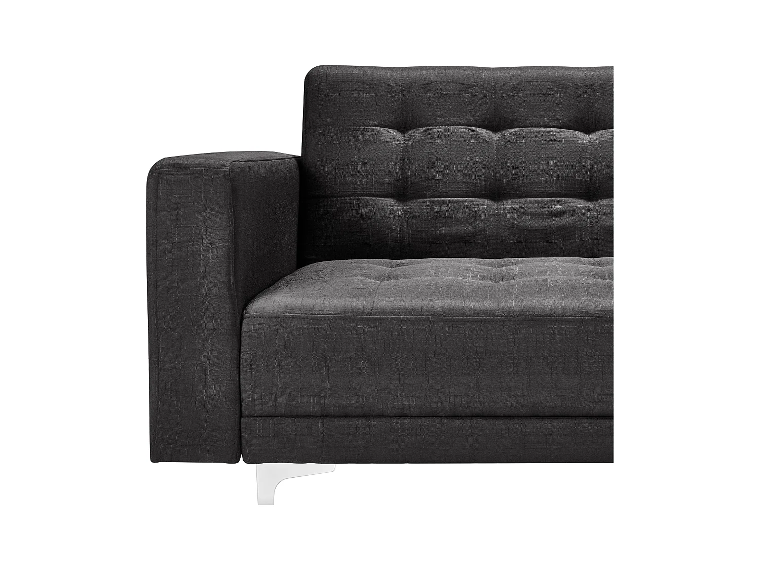 Sofa rozkładana ABERDEEN Welur Czarny dla 3 osób