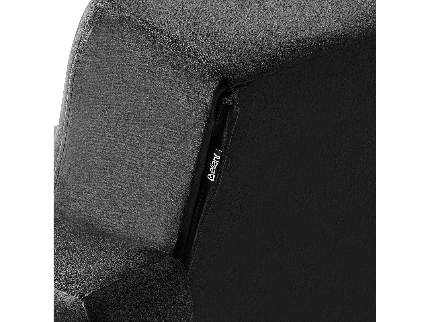 Divano letto ABERDEEN Velluto Nero 3 posti