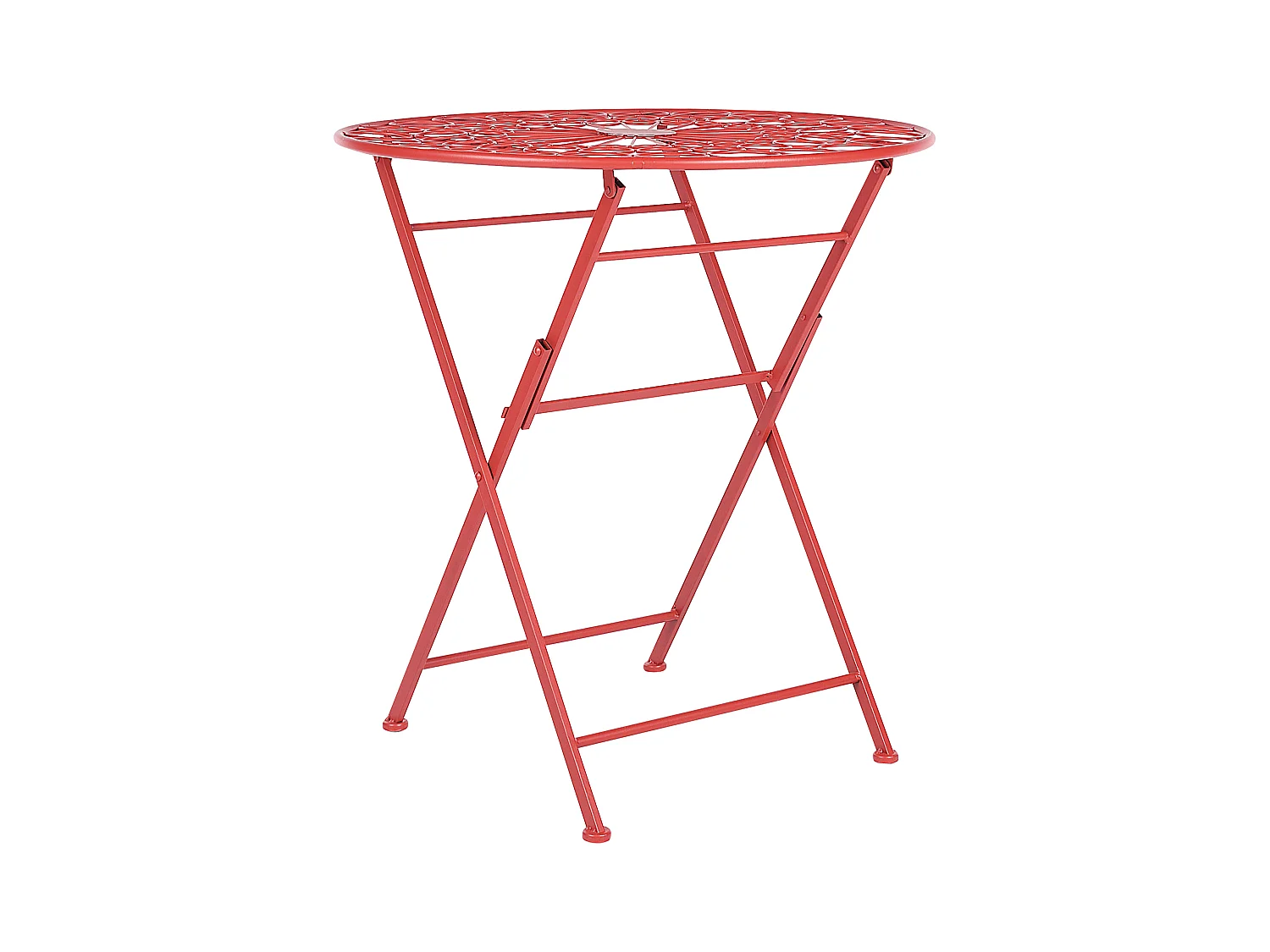 Table bistrot SCARIO 70 cm 70 cm Métal Rouge