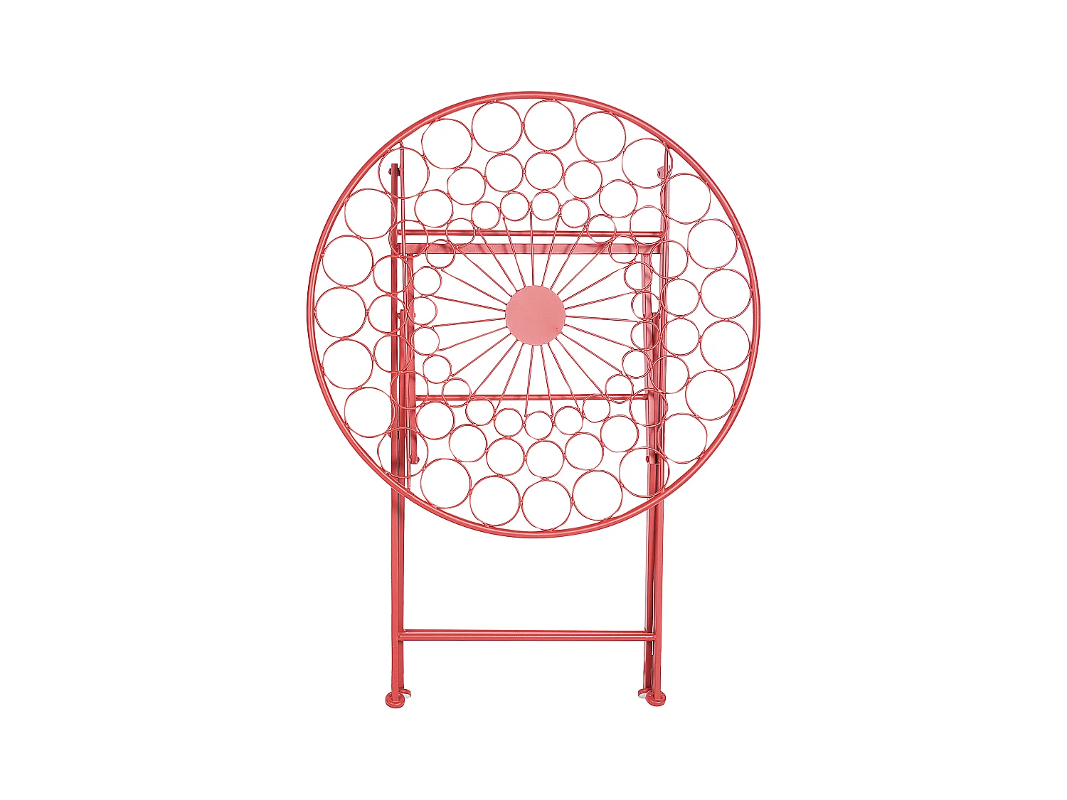 Table bistrot SCARIO 70 cm 70 cm Métal Rouge