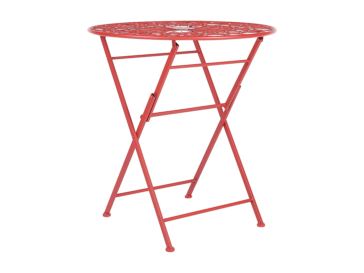 Table bistrot SCARIO 70 cm 70 cm Métal Rouge