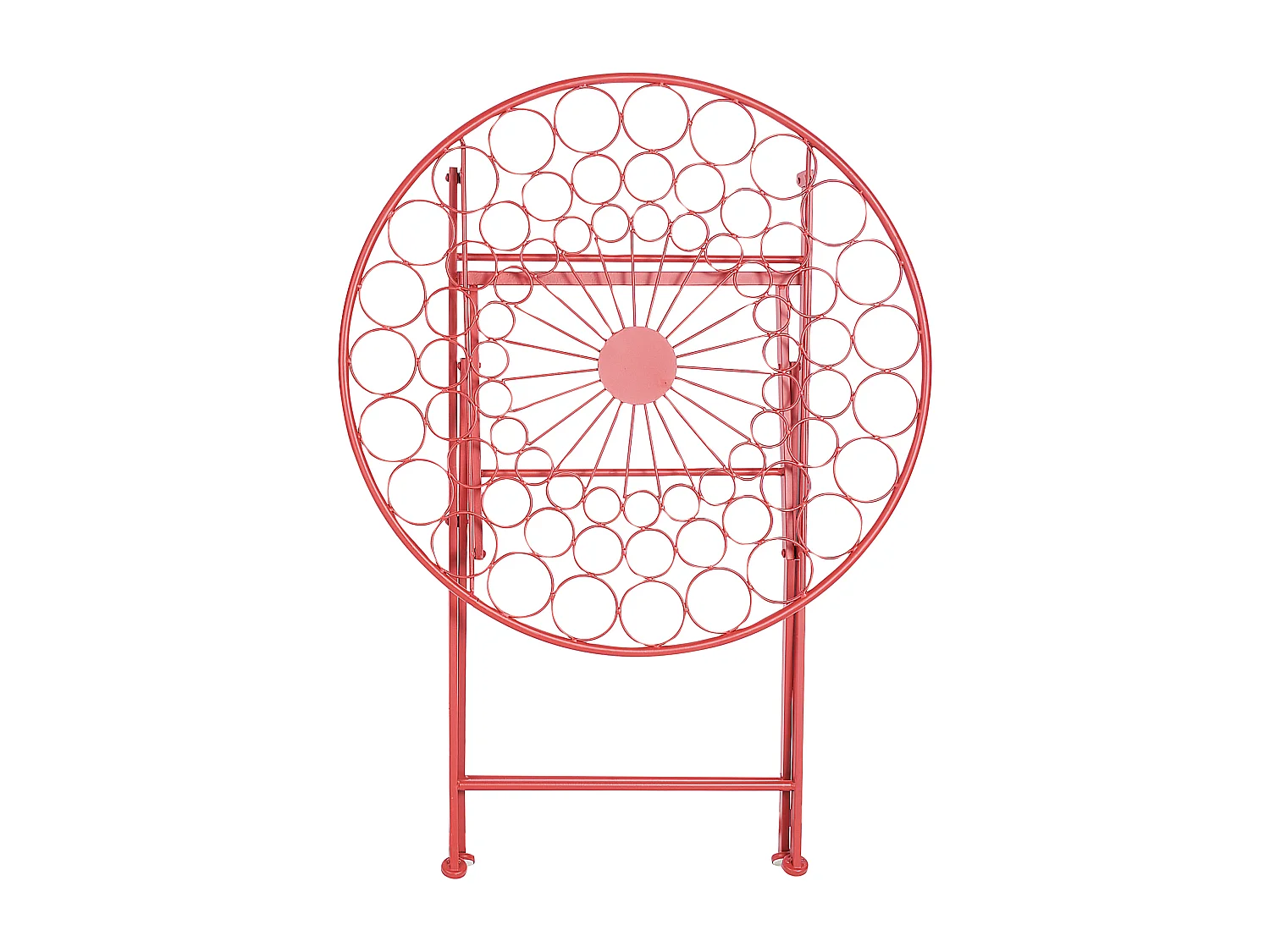 Table bistrot SCARIO 70 cm 70 cm Métal Rouge