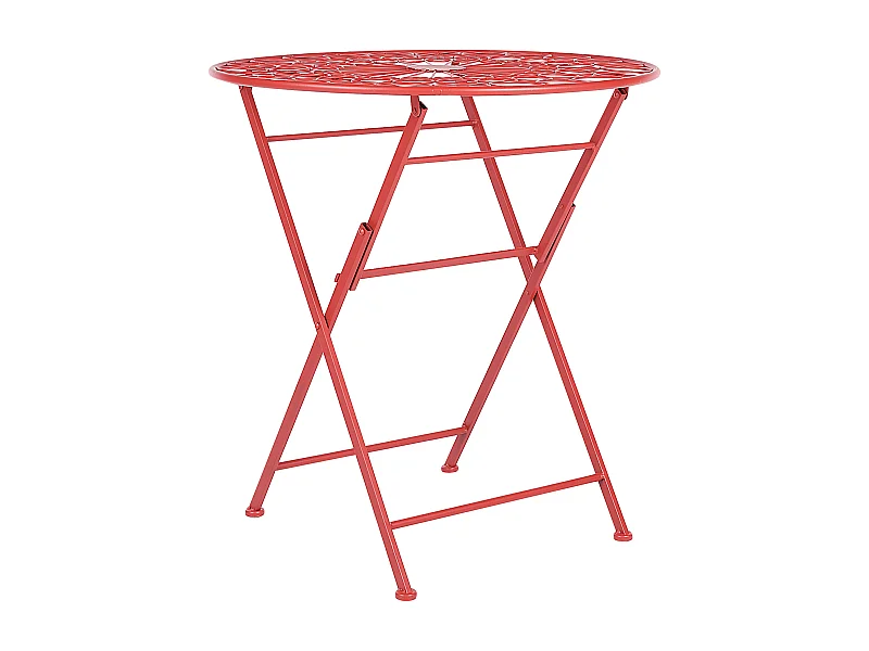 Table bistrot SCARIO 70 cm 70 cm Métal Rouge