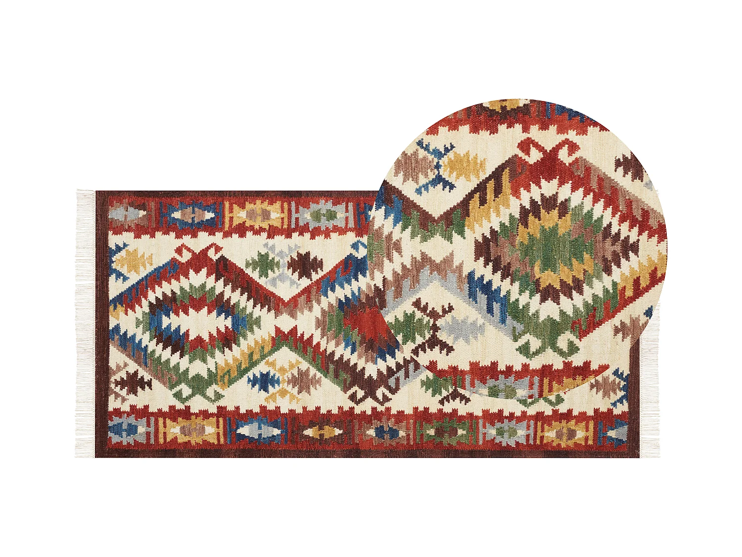 Vloerkleed kelim meerkleurig 80 x 150 cm AREVIK