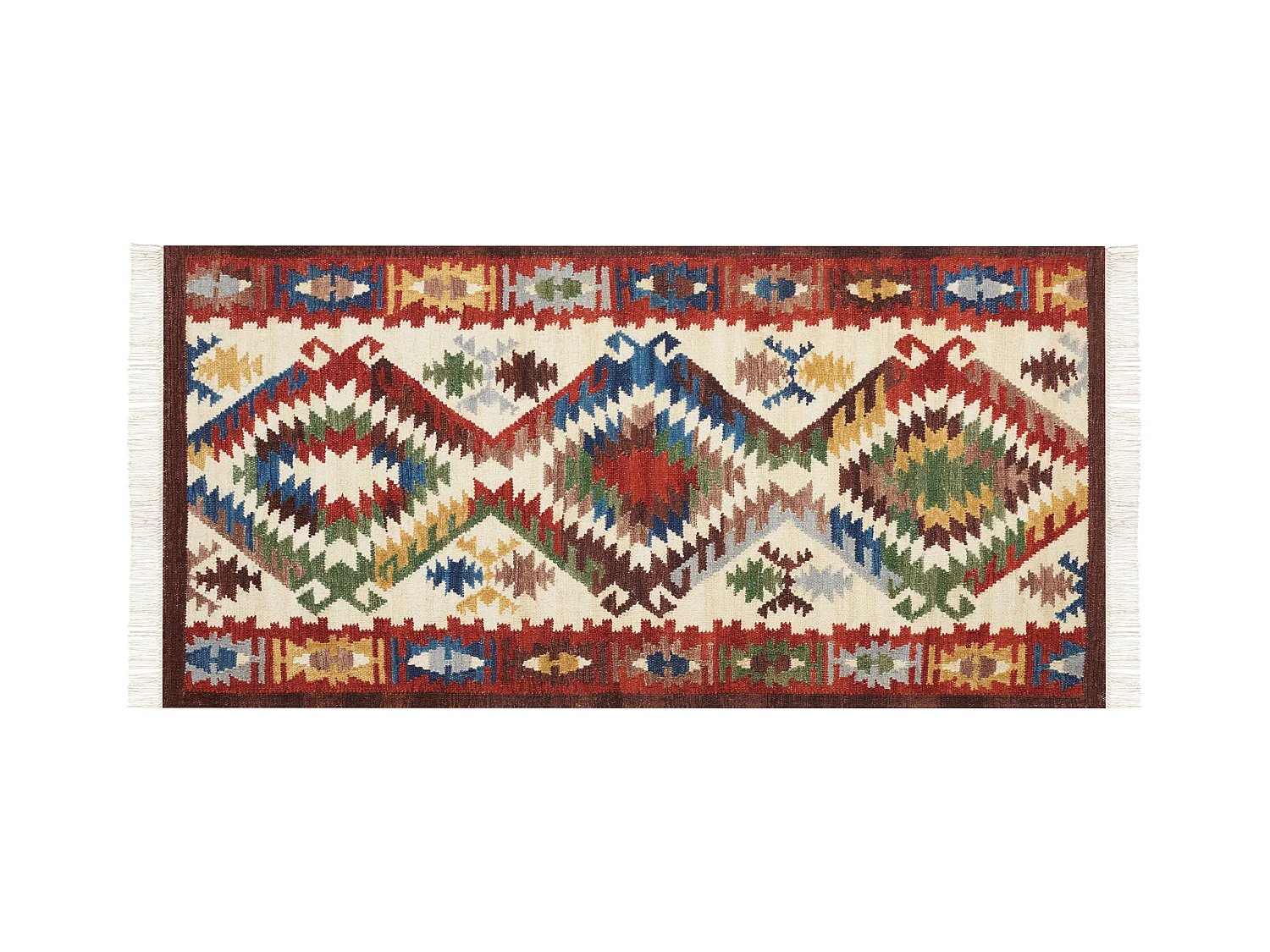 Vloerkleed kelim meerkleurig 80 x 150 cm AREVIK