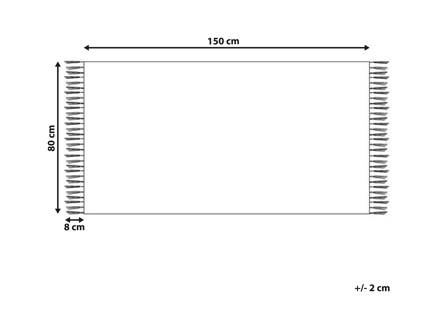 Vloerkleed kelim meerkleurig 80 x 150 cm AREVIK