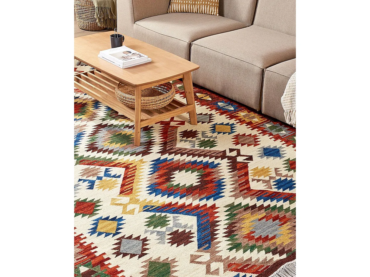 Tapis AREVIK Multicolore 200 x 300 cm Laine Kilim