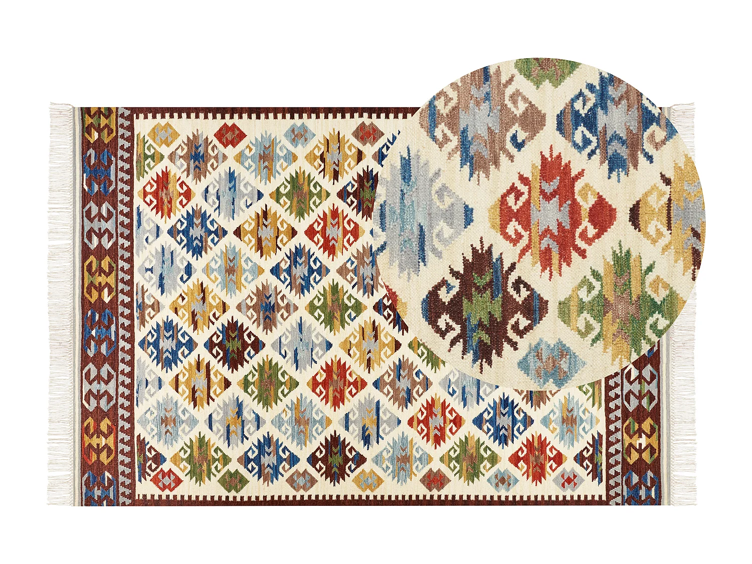 Tapis AKNALICH Multicolore 200 x 300 cm Laine Kilim